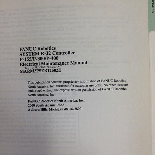 Used FANUC Electric Maintenance Manual MARM2PSER12502E #70958