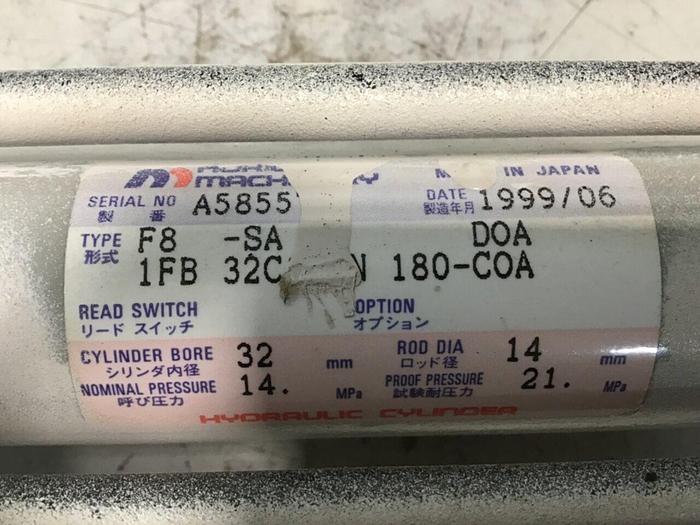 Used HORIUCHI MACHINERY Hydraulic Cylinder F8-SA 1FB32C140N180-COA Used