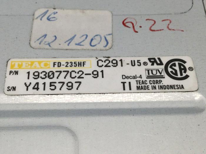 Used TEAC Floppy Drive FD-235HF #109010