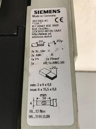 Used SIEMENS Contactor 3RT1054-6AF36 #140630
