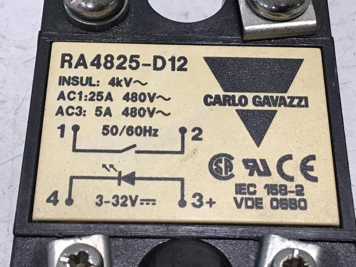 Used CARLO GAVAZZI Solid State Relay RA4825-D12 #117997