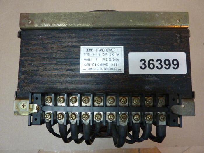 Used GOMI ELECTRIC 2 kVA Transformer T-1B 2KVA #36399