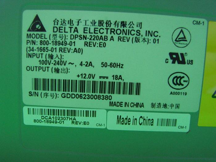 Used DELTA ELECTRONICS Switching Power Supply DPSN-220ABA #11319