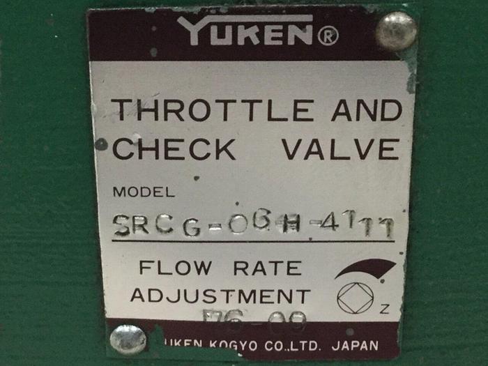 Used YUKEN Throttle and Check Valve SRCG-06H-4111 #102645