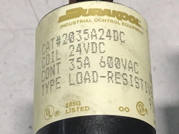 Used DURAKOOL Contactor Relay 2035A24DC #124411