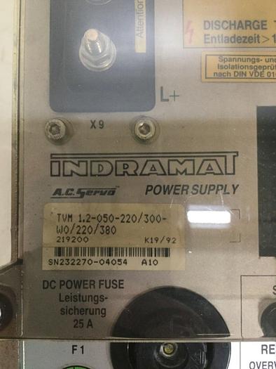 Used INDRAMAT Power Supply TVM 1.2-050-220/300-W0/220/380 Used