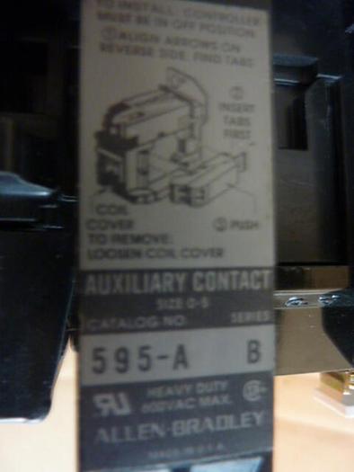 Used ALLEN BRADLEY Motor Starter Size 1 509-BOD-9A-90 SER B W50 #31038