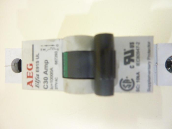 Used AEG MOTOR CONTROL 30 Amp Breaker E91S-C30 #42867