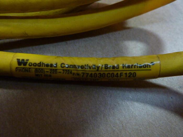 Used BRAD HARRISON / WOODHEAD Cable 774030C04F120 #29793