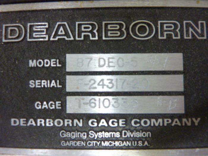 Used DEARBORN Precision Gaging Instrument 87DEXC-5 #57063