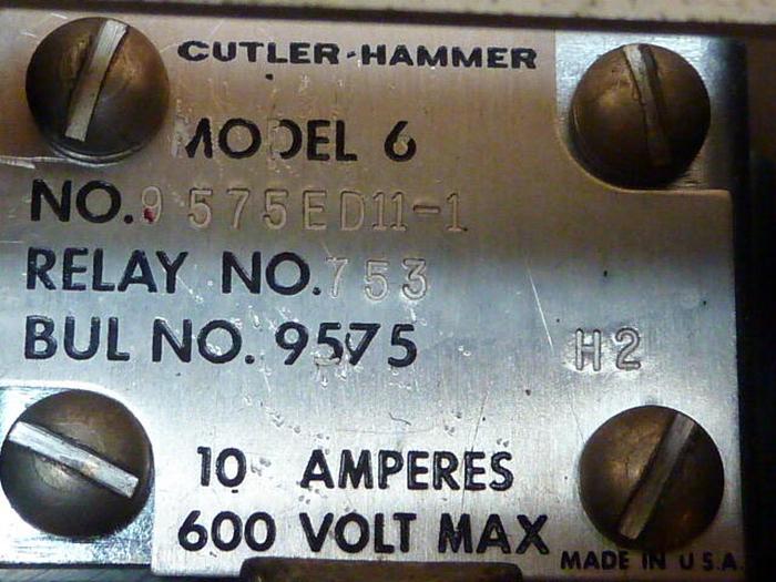 Used CUTLER HAMMER Motor Starter 9575ED11-1 #27833