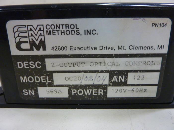 Used CONTROL METHODS Intella-Sense Optical Control OC20 #56182