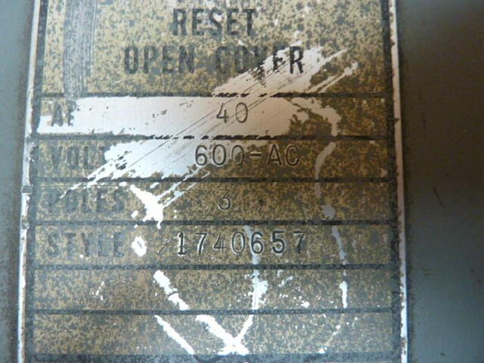 Used WESTINGHOUSE 40 Amp Bus Disconnect Switch CBP #32721