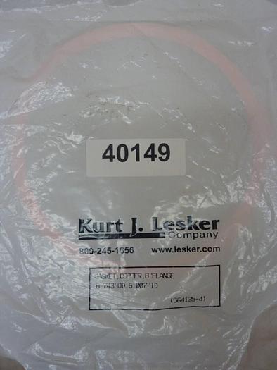 KURT J LESKER Copper Gasket 800-CG #40150 DNL SCRAPPED