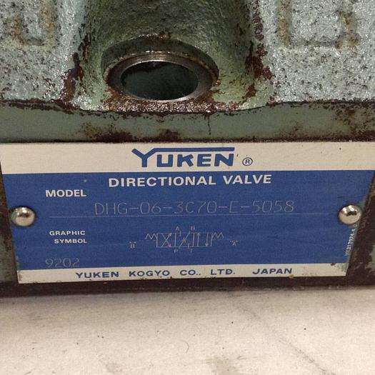 Used YUKEN Directional Valve DHG-06-3C70-E-5058 #74177