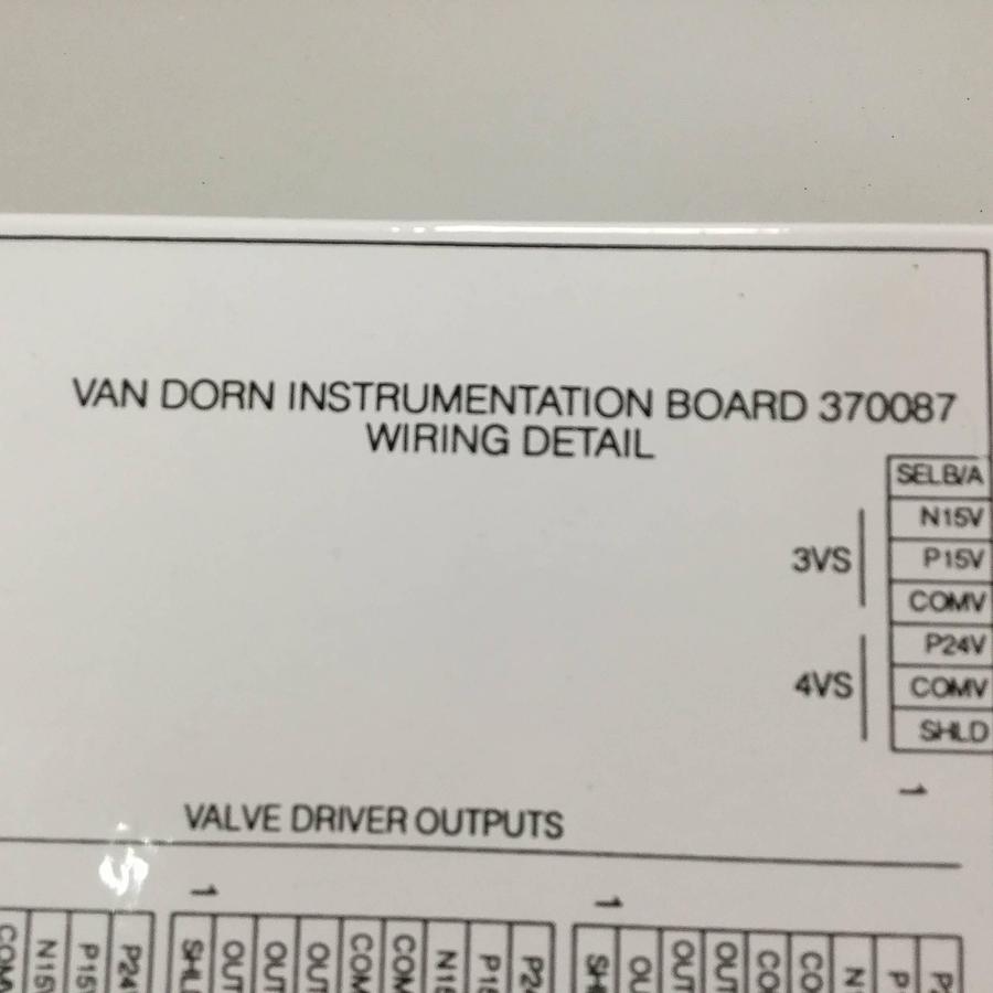 Used VAN DORN Instrumentation Board 370087 USED