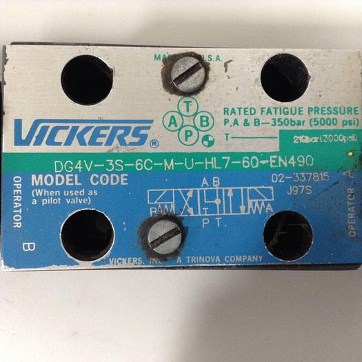 Used VICKERS Solenoid Valve DG4V-3S-6C-M-U-HL7-60-EN490 Used