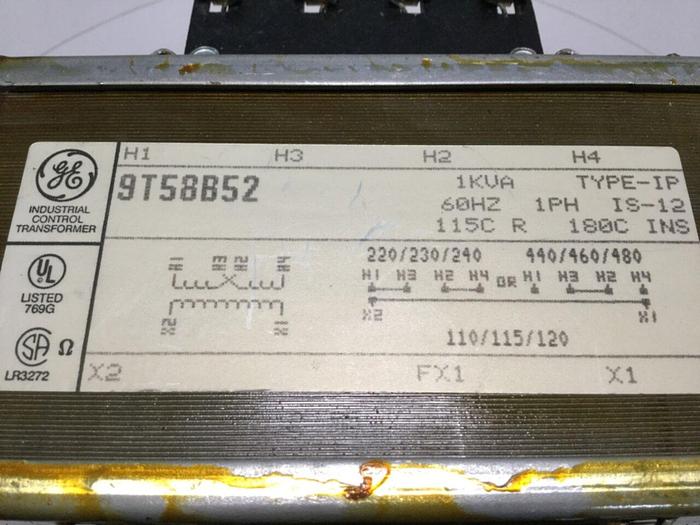 Used GENERAL ELECTRIC 1.0 kVA Transformer 9T58B52 #110848