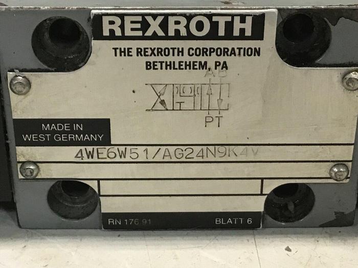 Used REXROTH Valve 4WE6E51/AG24N9K4V #137752