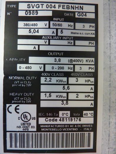Used ROBICON Drive SVGT004FEBNHN Used