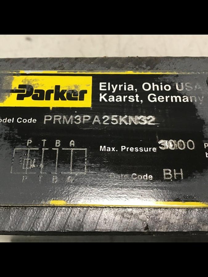 Used PARKER Pressure Reducing Valve PRM3PA25KN32 Used