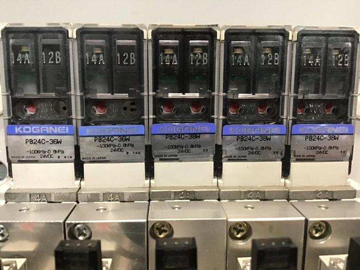 Used KOGANEI Manifold w/ Valves PBM5P-3W #120999
