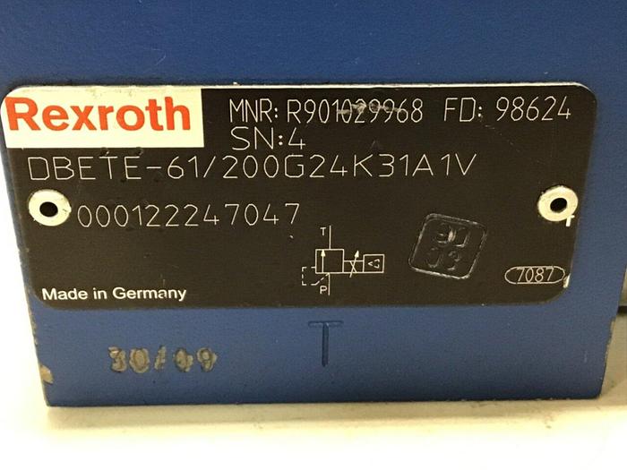 Used REXROTH Valve DBETE-61/200G24K31A1V Used