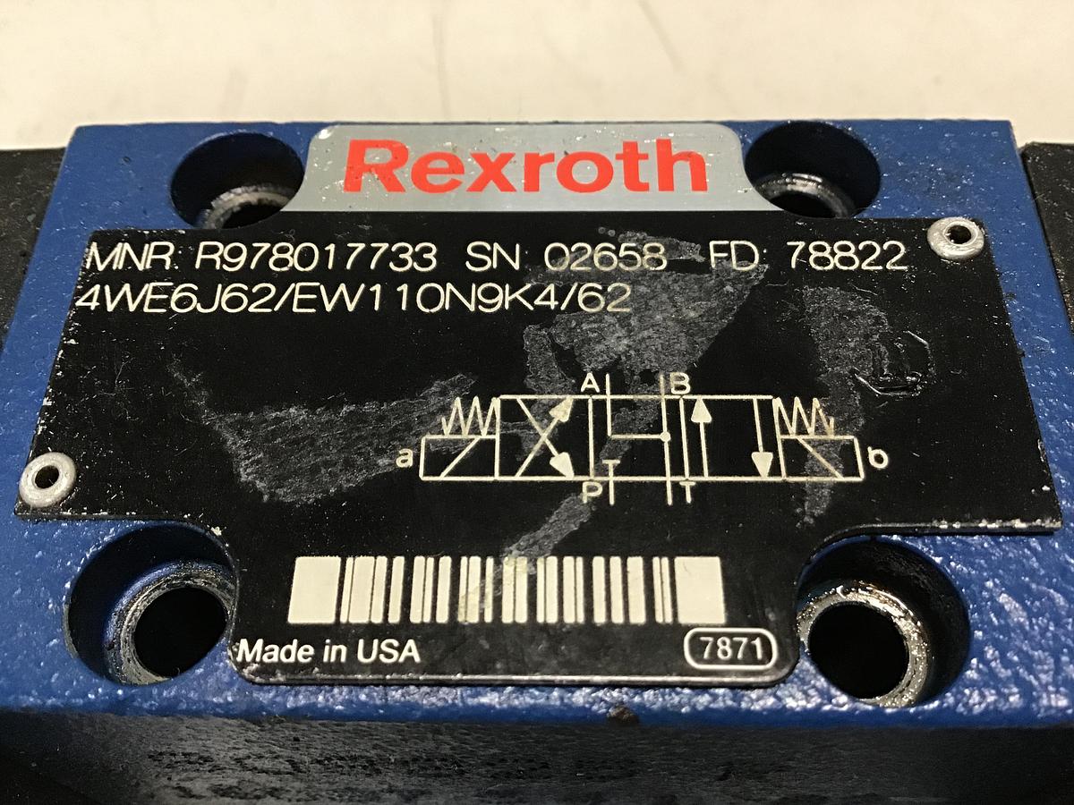 Used REXROTH 4WE6J62/EW110N9K4/62 Valve Used #142079