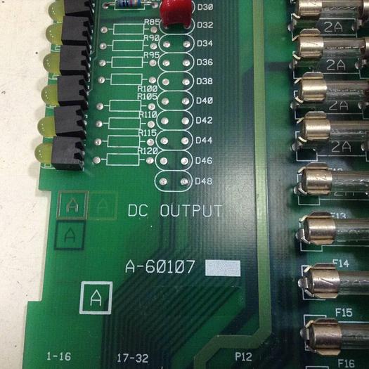 Used BARBER COLMAN Low Density DC Output PC Board A-60107 #81617