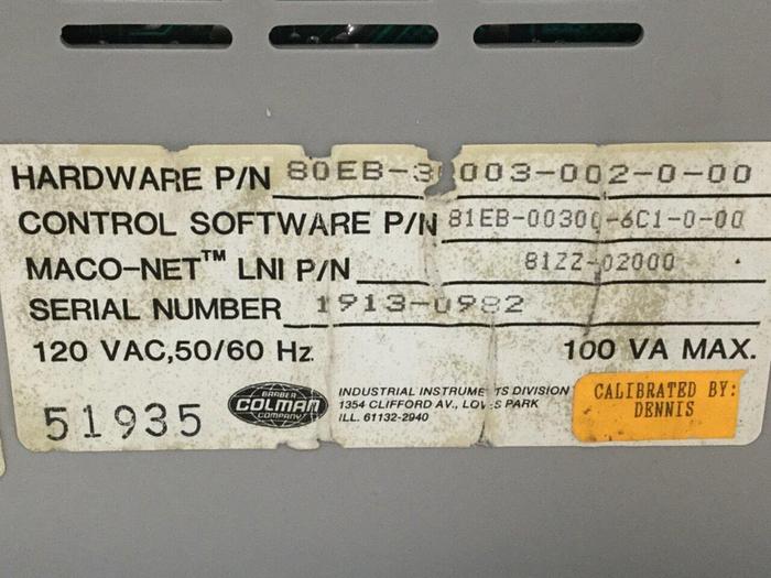 Used BARBER COLMAN Process Control Module 80EB-30003-002-0-00 Used
