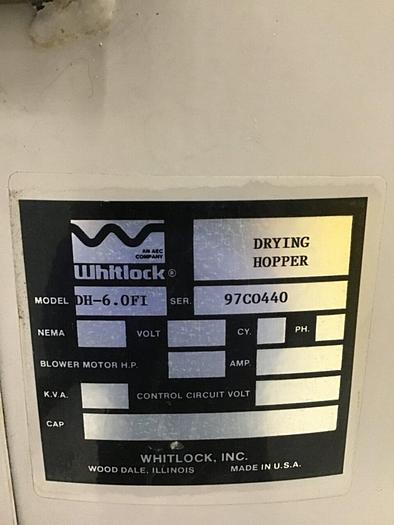 Used WHITLOCK Drying Hopper DH-6.0FI USED