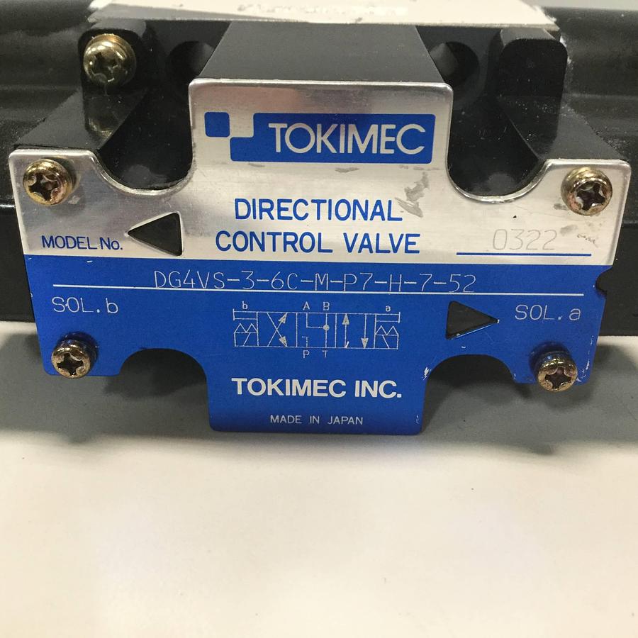 Used TOKIMEC Directional Control Valve DG4V-3-6C-M-P7-H-7-52 USED