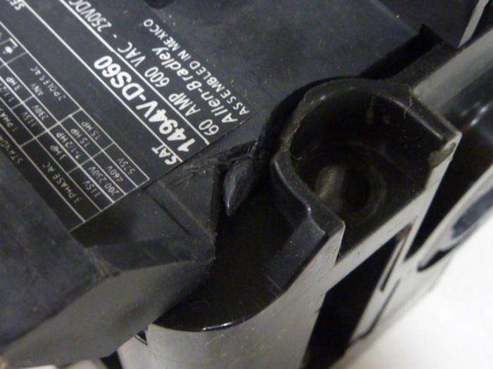 Used ALLEN BRADLEY 60 Amp Disconnect Switch 1494V-DS60 SER A #57450