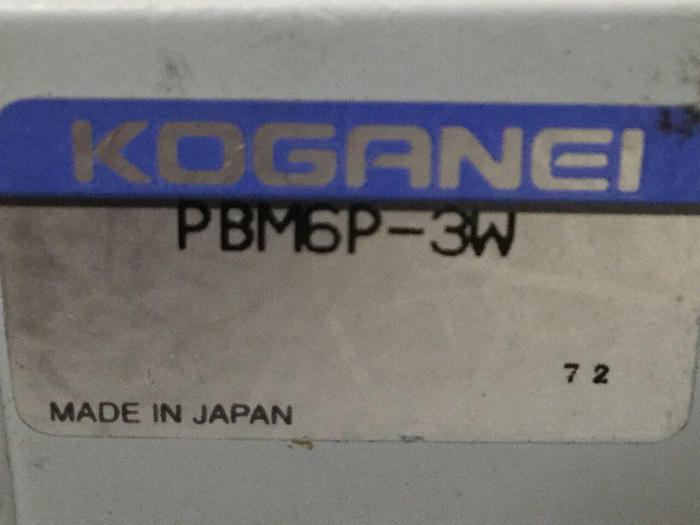 Used KOGANEI Block w/ Valves PBM6P-3W #104864