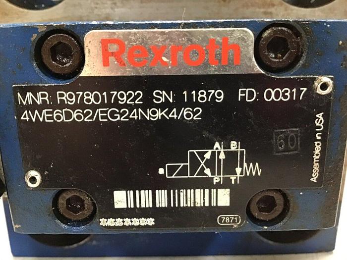 Used REXROTH Directional Valve 4WE6D62/EG24N9K4/62 Used