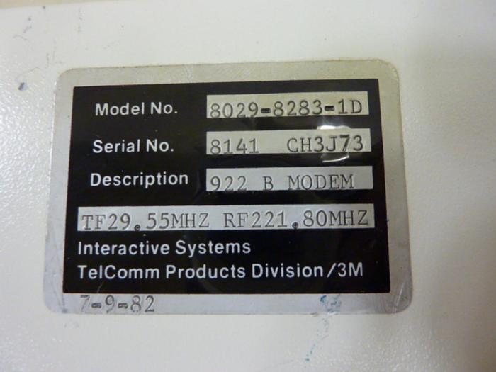 Used TELCOMM PRODUCTS Modem 8029-8283-1D #56945
