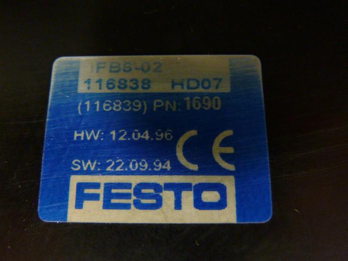 Used FESTO Control Block / Valve Terminal IFB8-02 #52699