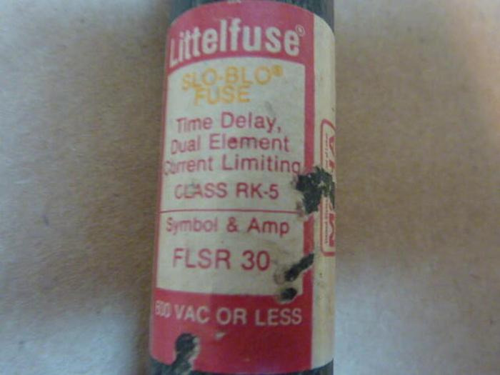 Used LITTELFUSE 30 Amp Fuse FLSR-30 #36417
