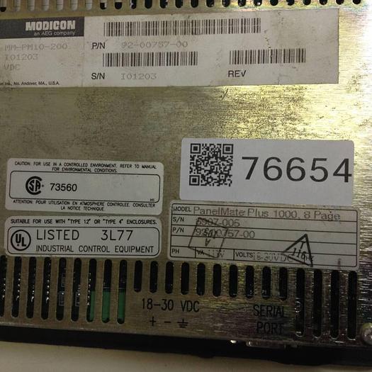 Used MODICON PanelMate Plus Operator Interface MM-PM10-200 Used