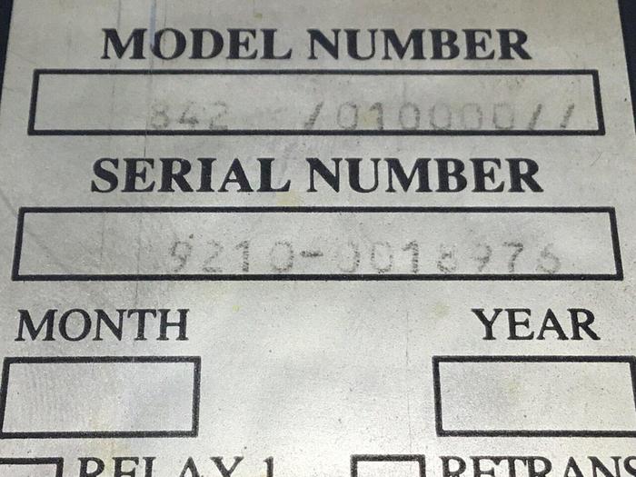 Used EUROTHERM CONTROLS Temperature Control 842/0/1/0/0/0/1/AJF000 #132422