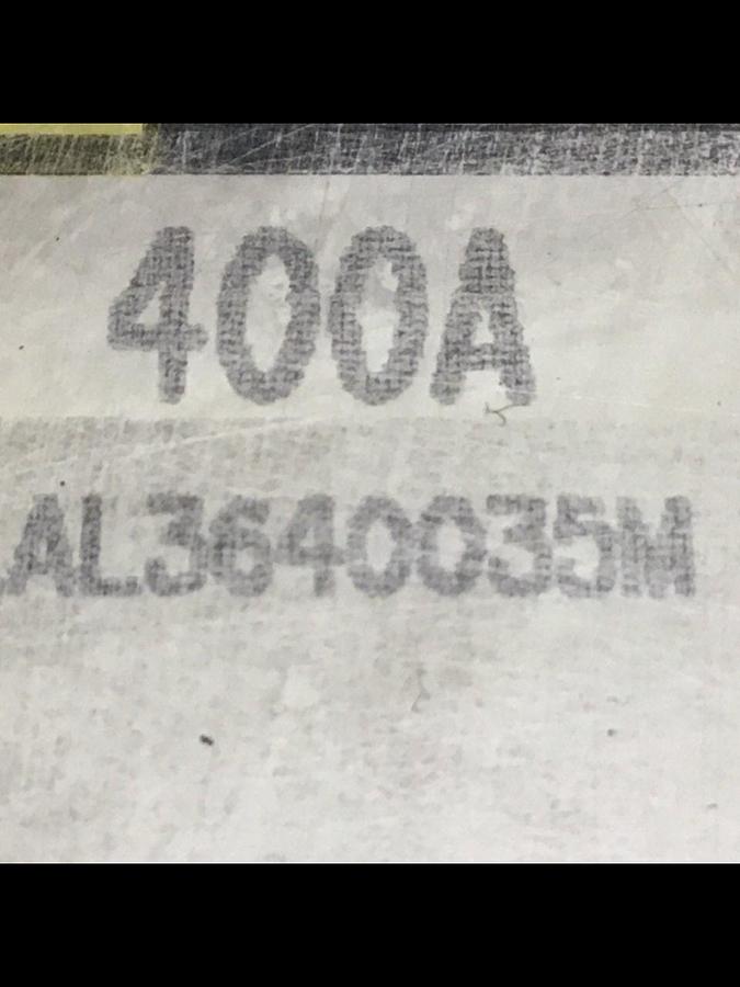 Used SQUARE D 400 Amp Circuit Breaker LAL3640035M #144284