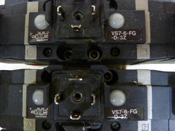 Used SMC Control Block w/ Valves VS7-6-FG-D-32 #60107