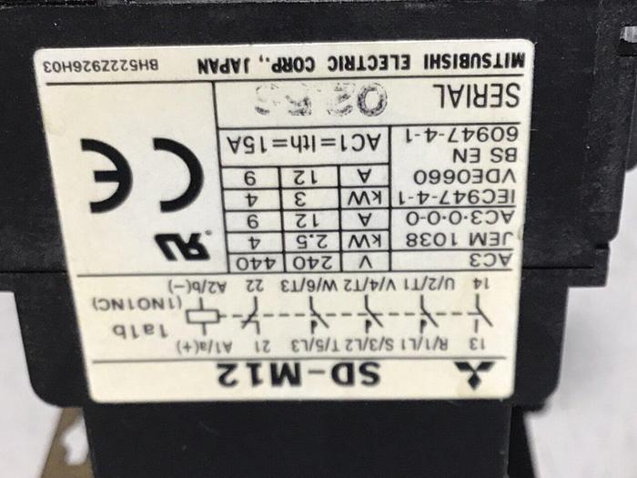 Used MITSUBISHI Contactor SD-M12 #123970