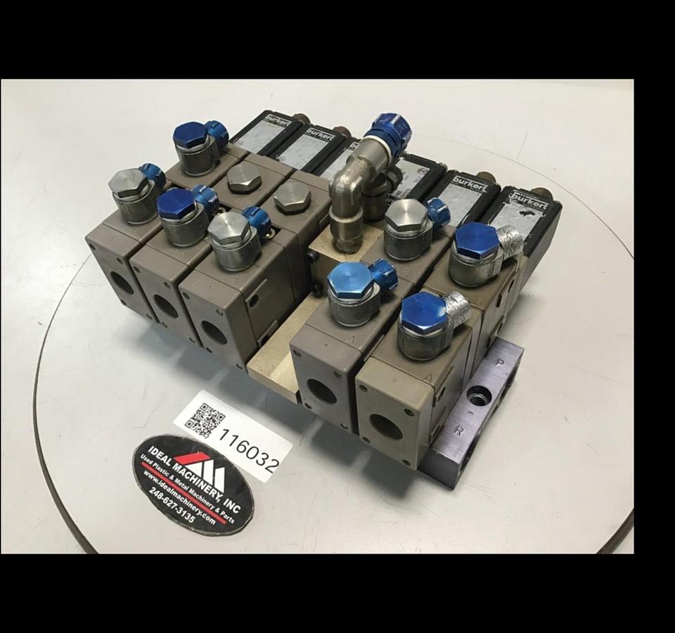 Used BURKERT Solenoid Valves & Manifold 413-G-06 Used