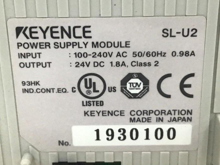 Used KEYENCE CORP Power Supply Module SL-U2 #112657