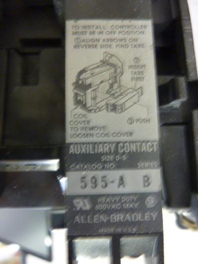 Used ALLEN BRADLEY Starter Size 1 509-BOD SER B W46 #43844