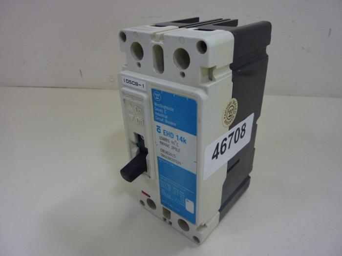 Used WESTINGHOUSE 15 Amp Circuit Breaker EHD2015 #46708