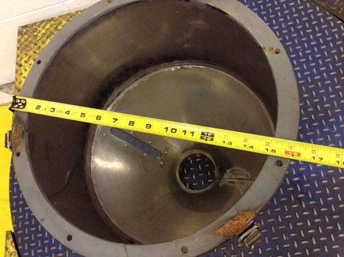 Used METAL FABRICATOR Stainless Steel Hopper w/ Clamping Band HOPPER843 #74843