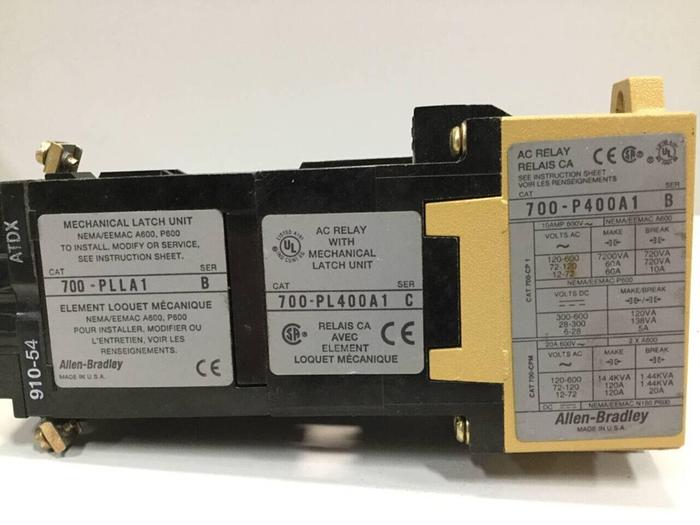 Used ALLEN BRADLEY AC Relay 700-P400A1 SER B NO CONTACTS #92930