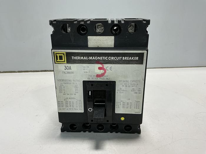 Used SQUARE D FAL36030 CIRCUIT BREAKER